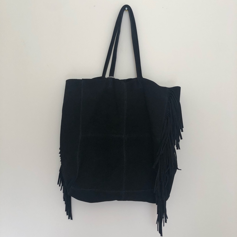 H&M Real Suede Hobo Bag